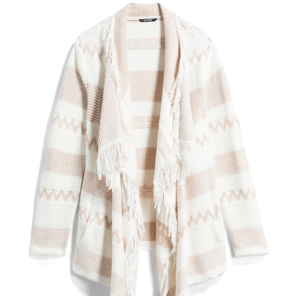 Sweet Grey Sweaters - Stitch Fix Sweet Grey Black Label Fringe Cardigan Sz S